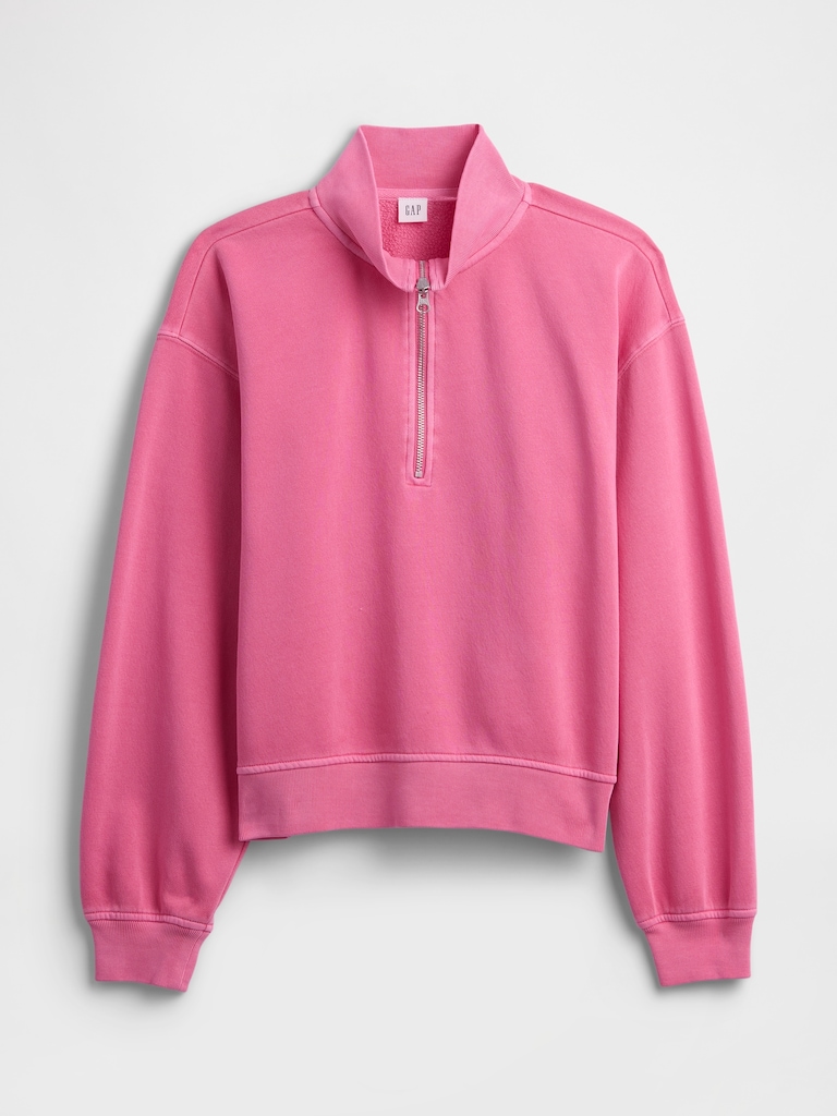 Oversized Fleece Half-Zip Sweatshirt