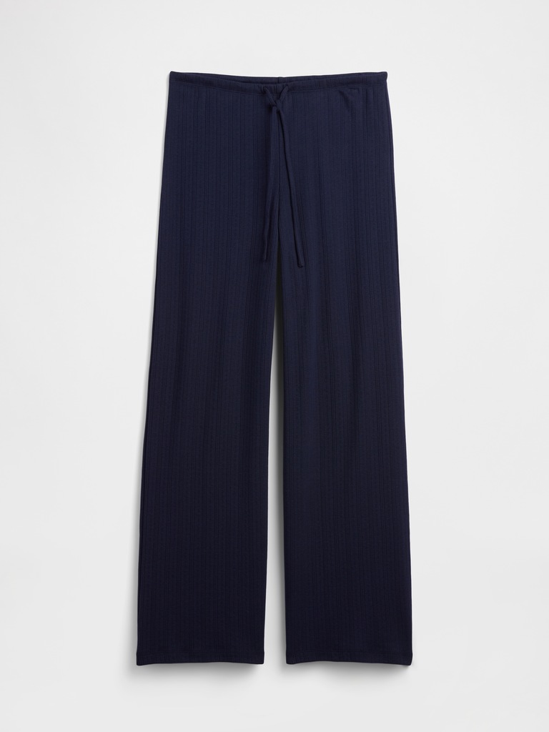 Pointelle Wide-Leg PJ Pants