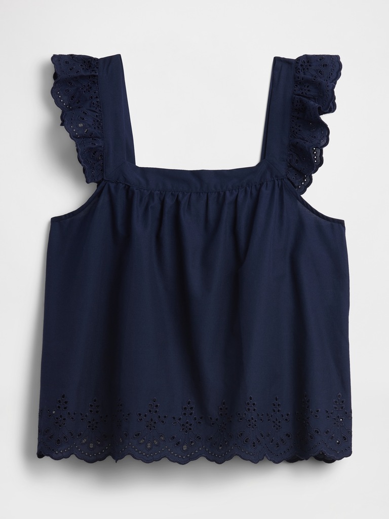 Poplin Eyelet PJ Top