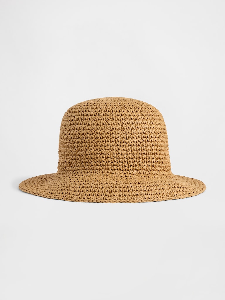 Kids Straw Bucket Hat