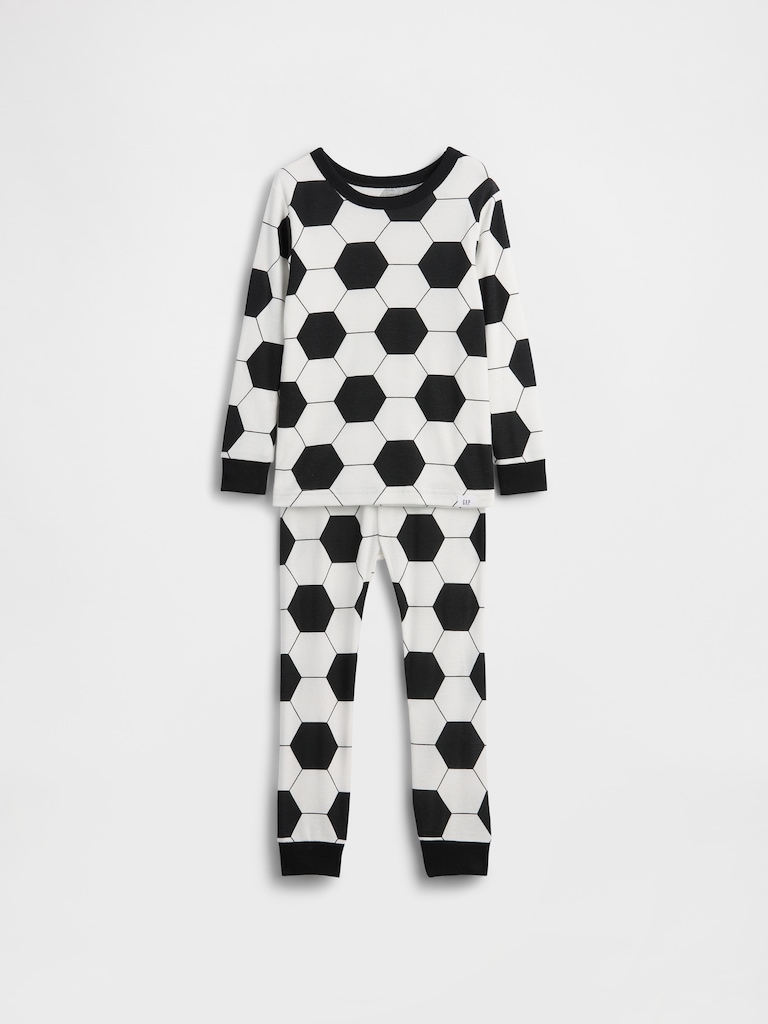 Baby & Toddler Organic Brushed Cotton Soccer PJ Set