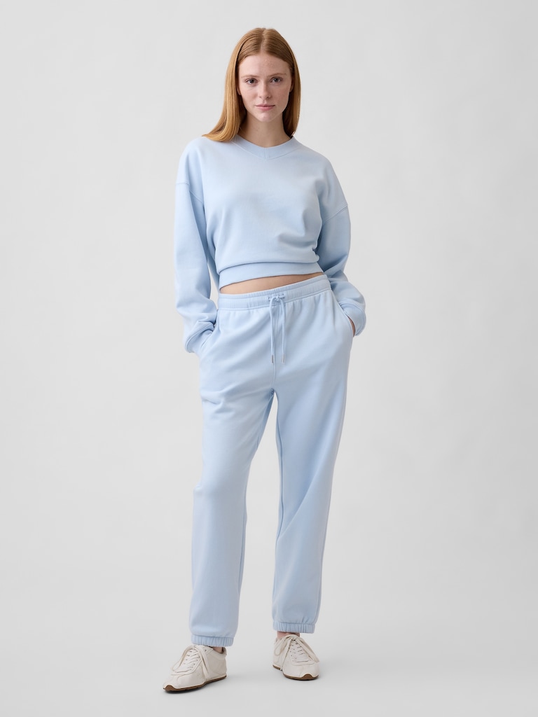 Oversized Wedge V-Neck Sweatshirt