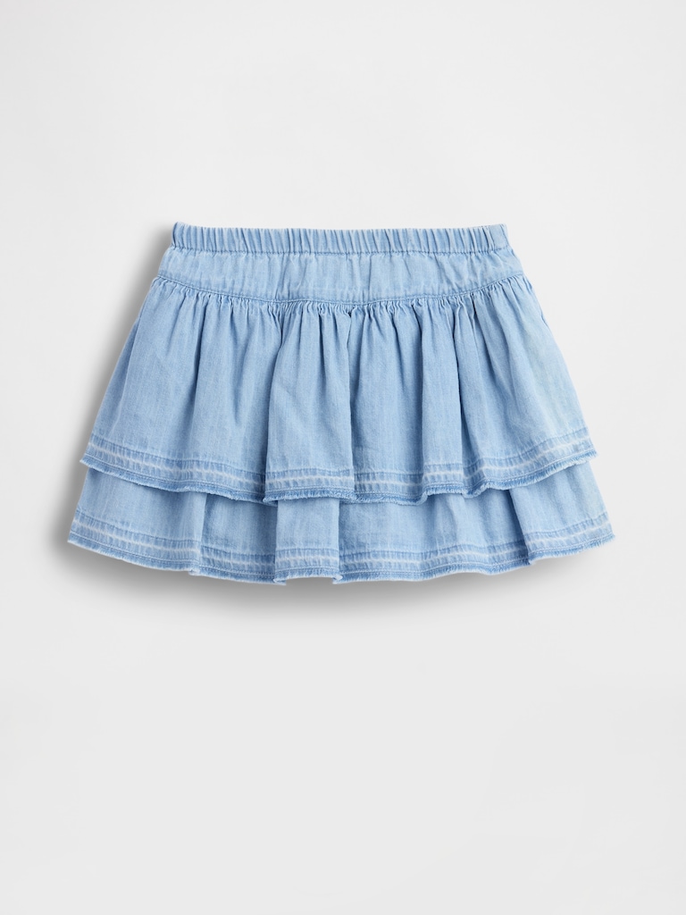 Baby & Toddler Denim Ruffle Skort