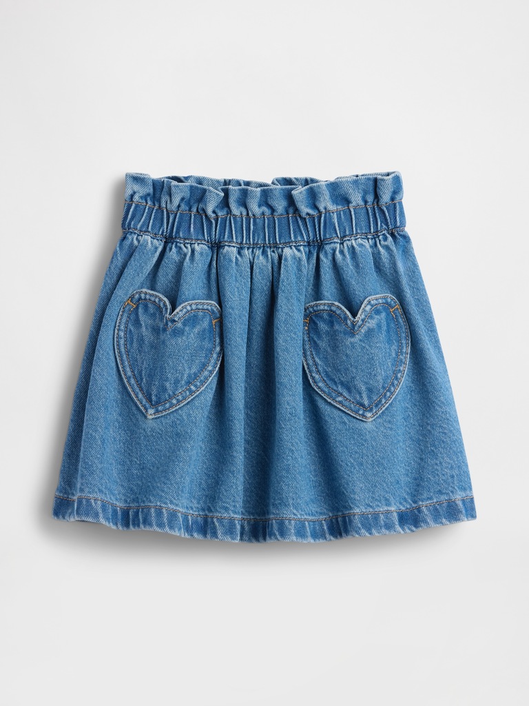 Baby & Toddler Heart Pocket Denim Skirt