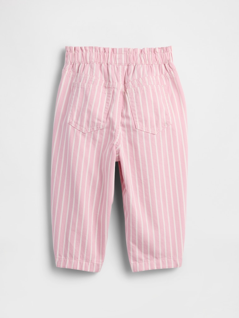 Baby & Toddler Pull-On Stripe Barrel Jeans