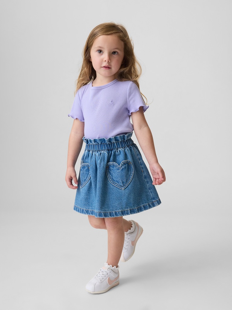 Baby & Toddler Heart Pocket Denim Skirt