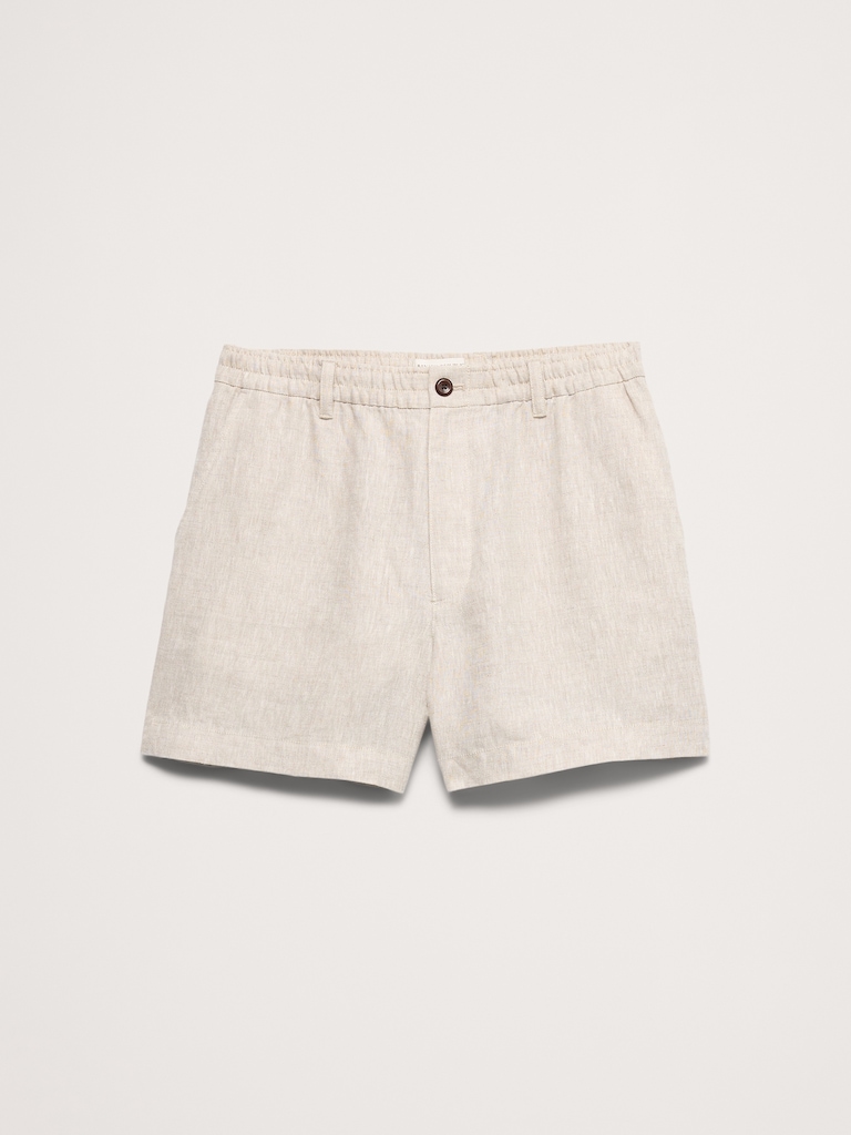 5" Linen Pull-On Short