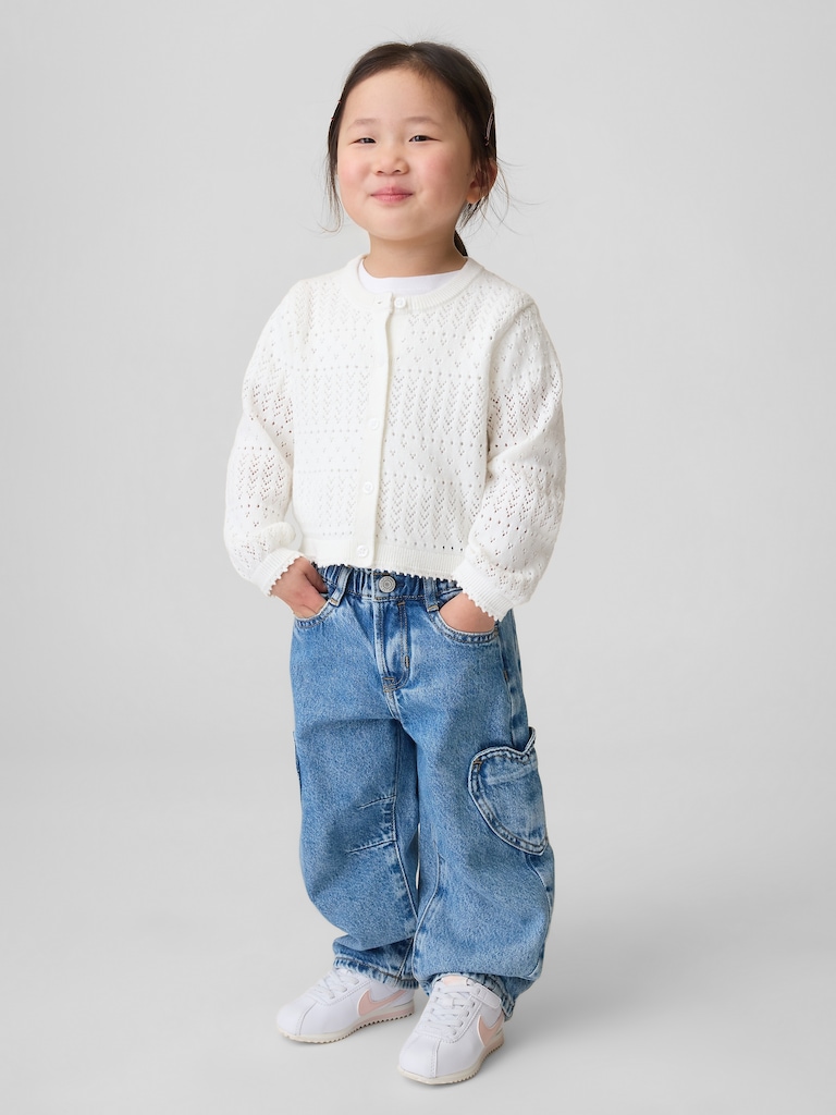 Baby & Toddler Pointelle Cardigan Sweater