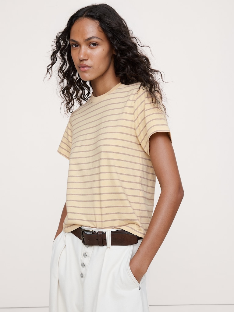 Vintage Cotton Crew-Neck T-Shirt