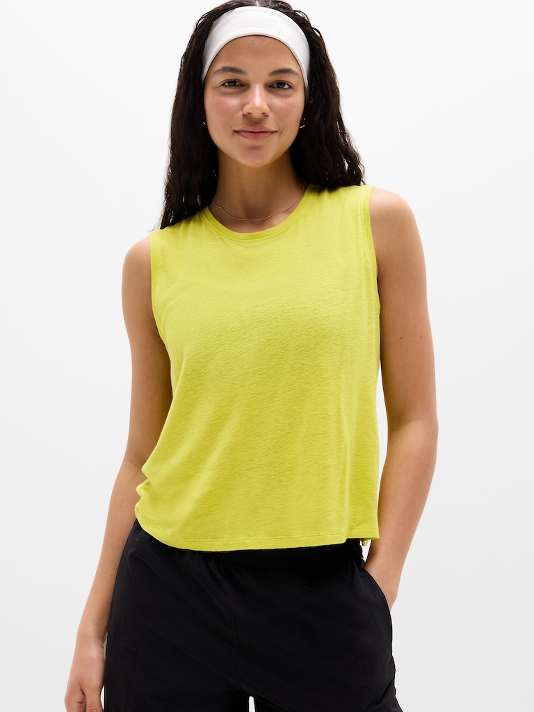 Getaway Linen Blend Muscle Tank