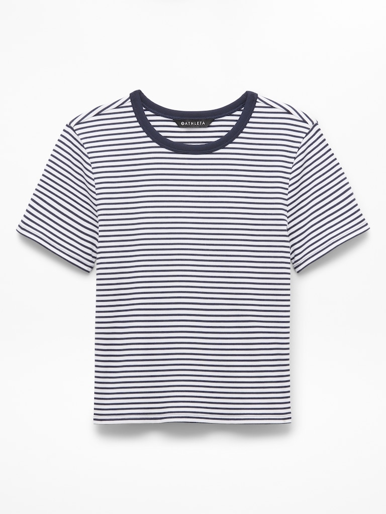 Signature Rib Crop Tee