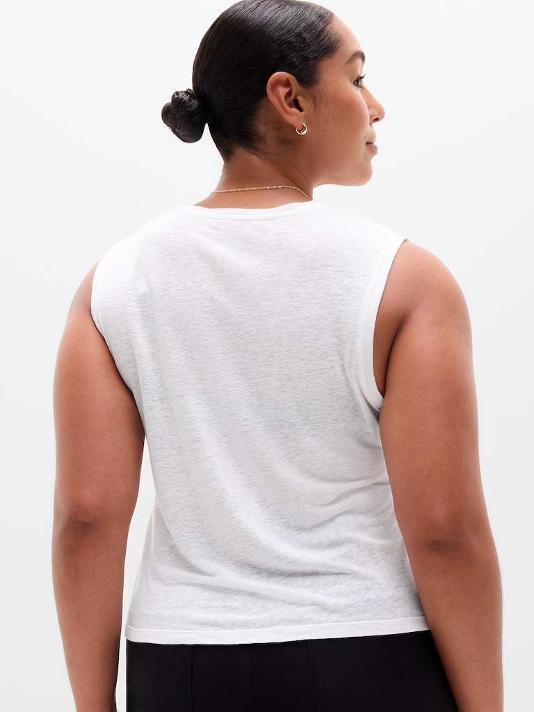 Getaway Linen Blend Muscle Tank