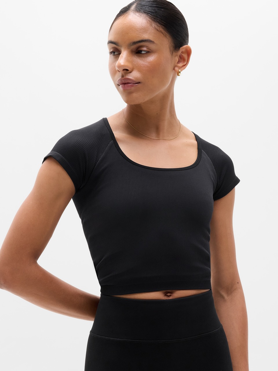 V-Neck Hardware One-Piece Swimsuit
