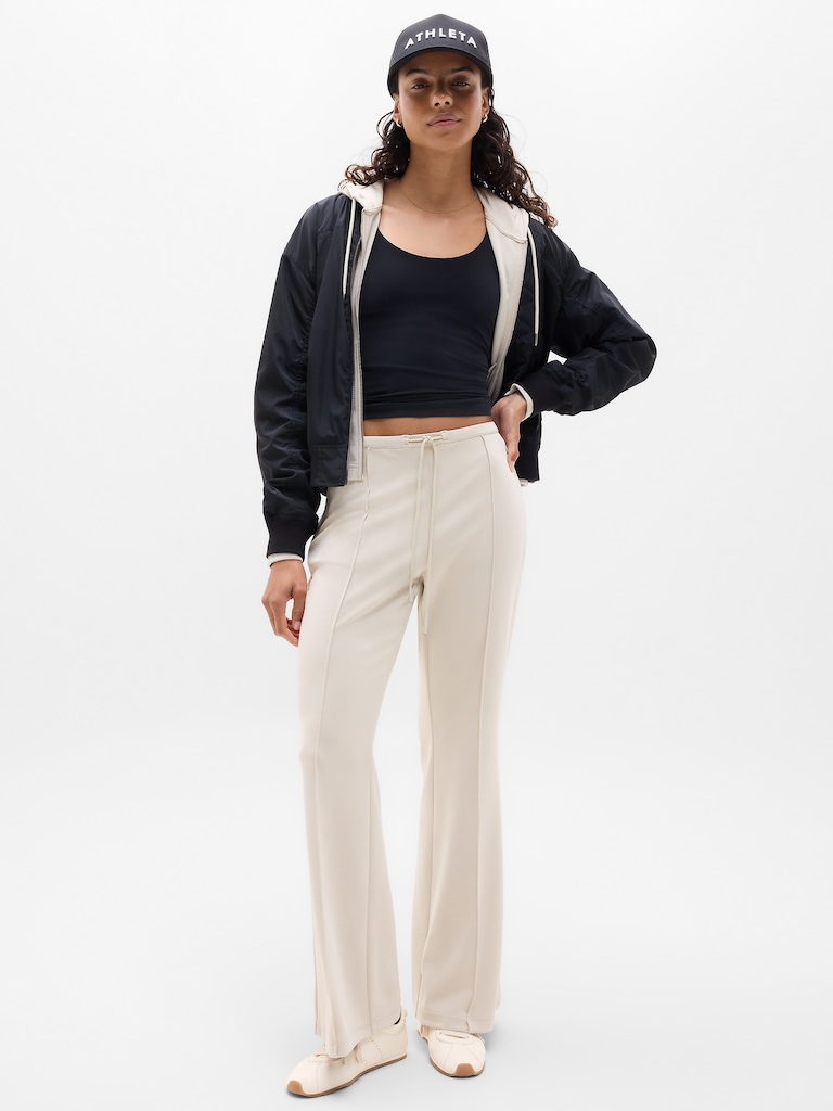 Seasoft Pintuck Mid Rise Flare Pant