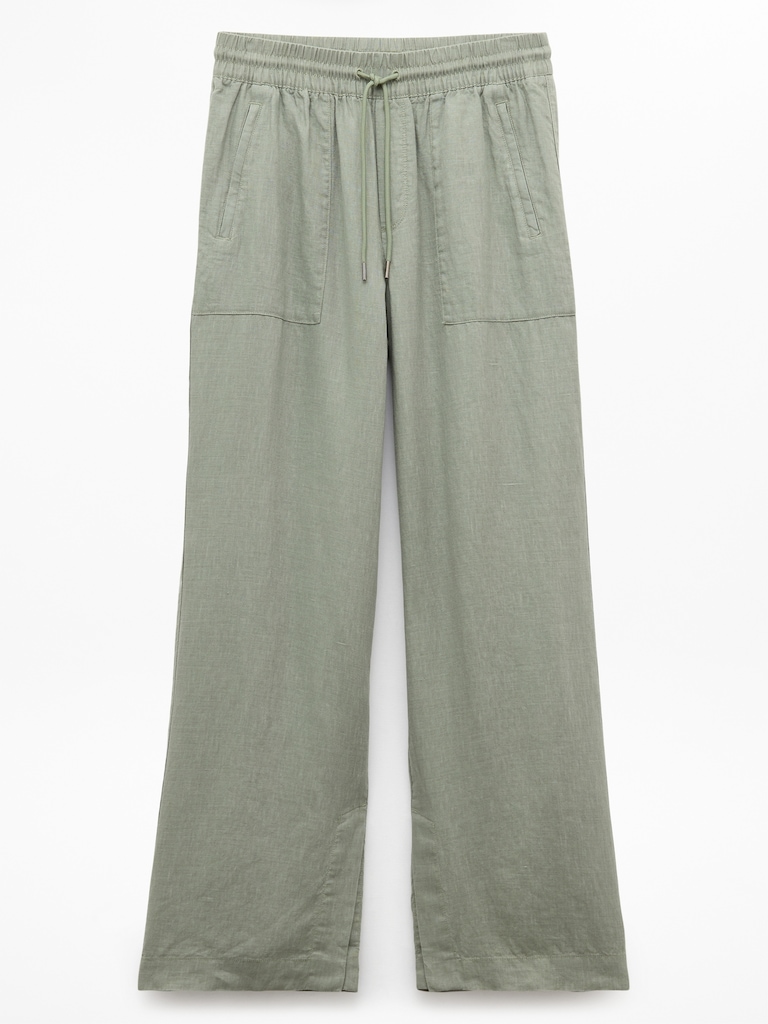 Retreat Linen High Rise Wide Leg Pant