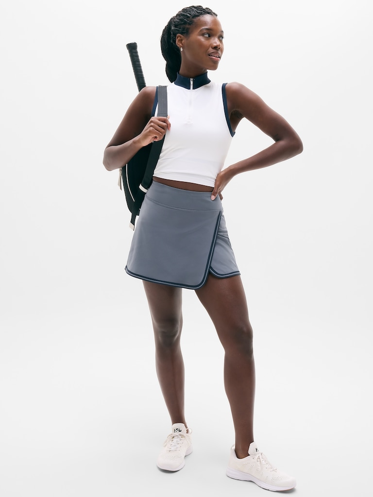 Crosscourt High Rise Tipped 14" Skort