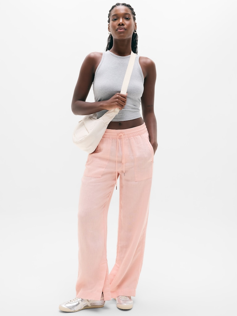 Retreat Linen High Rise Wide Leg Pant