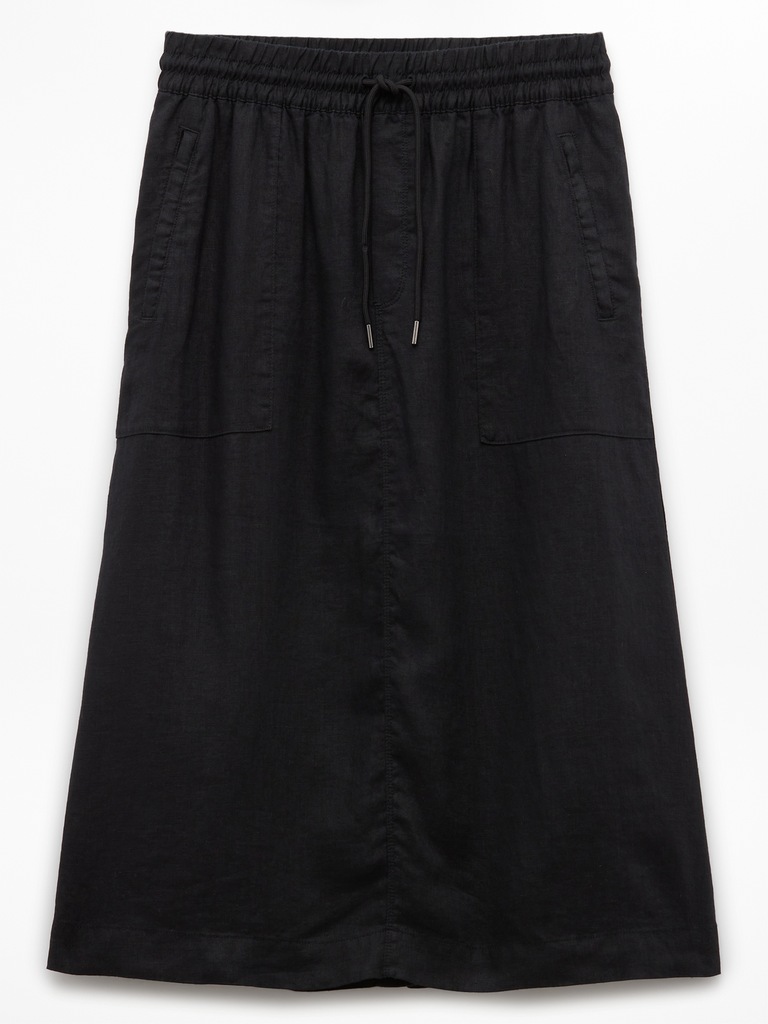 Retreat Linen Midi Skirt