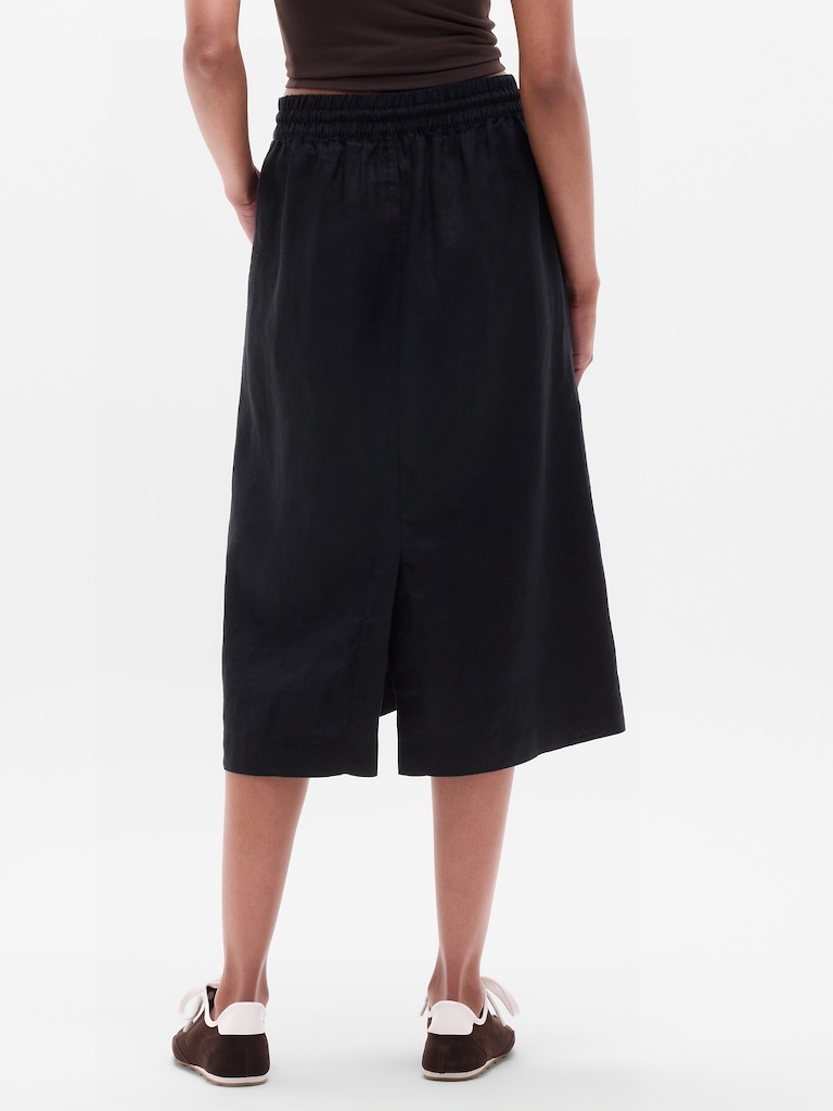 Retreat Linen Midi Skirt