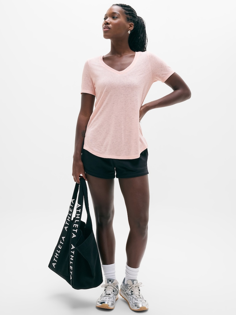 Breezy Scoop V-Neck Tee