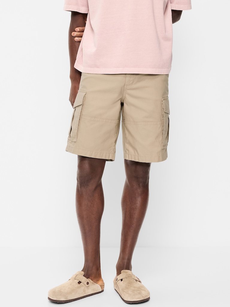 90's Loose Lived-In Cargo Shorts -- 10-inch inseam