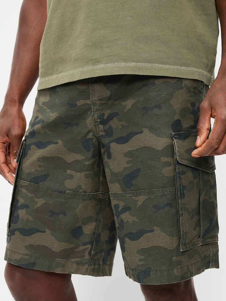 90's Loose Lived-In Cargo Shorts -- 10-inch inseam