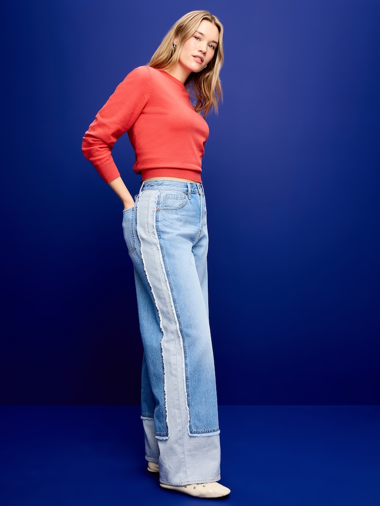 High-Waisted Baggy Wide-Leg Jeans