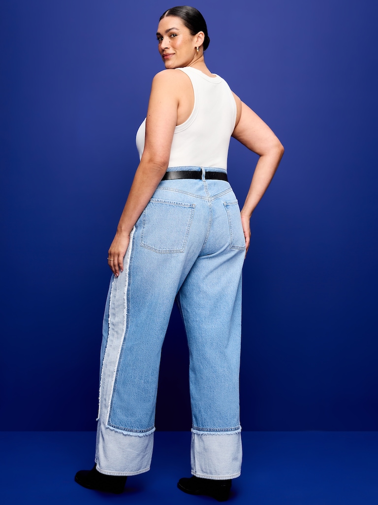 High-Waisted Baggy Wide-Leg Jeans