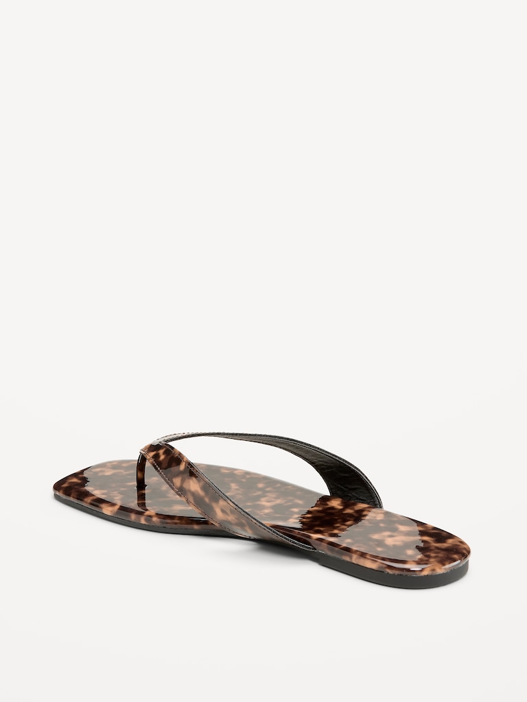 Faux-Leather Flip Flop for Women