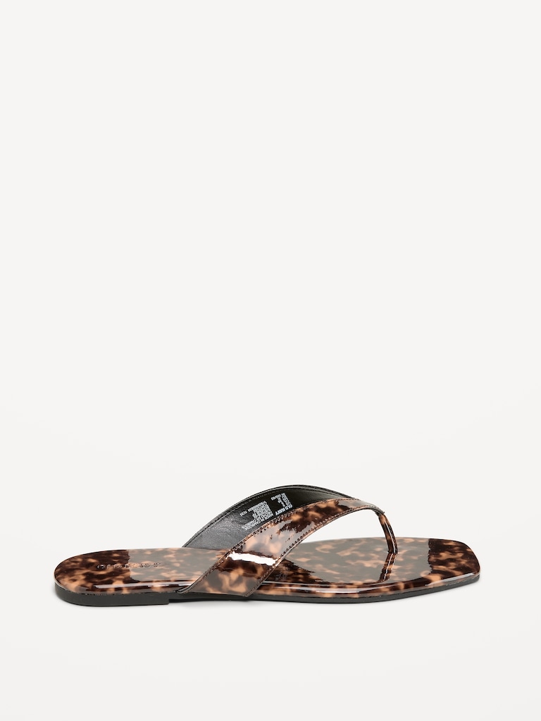 Faux-Leather Flip Flop for Women