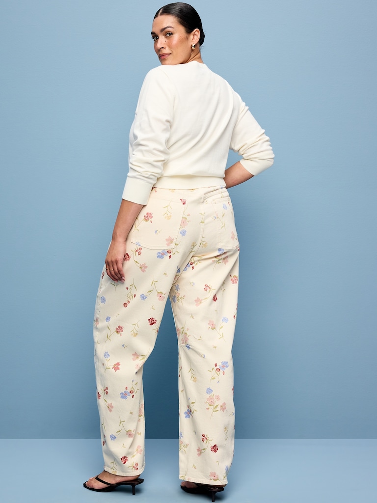 High-Waisted Barrel Ankle Pants