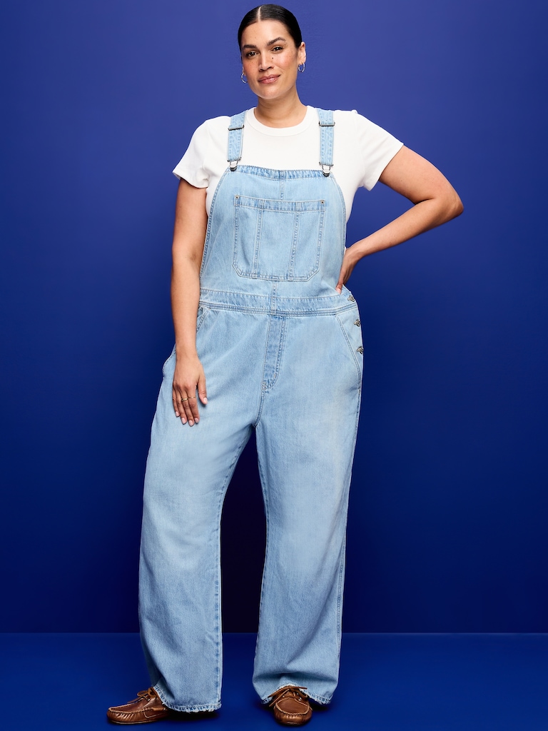 Baggy Wide-Leg Overalls