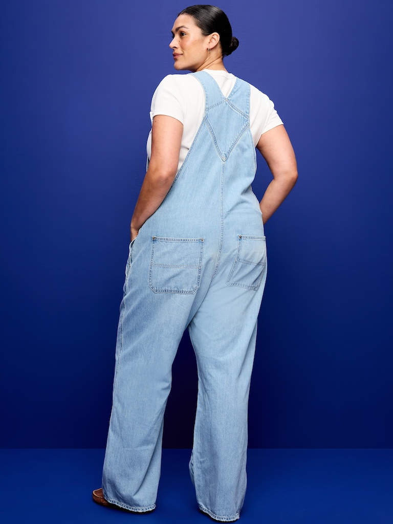 Baggy Wide-Leg Overalls