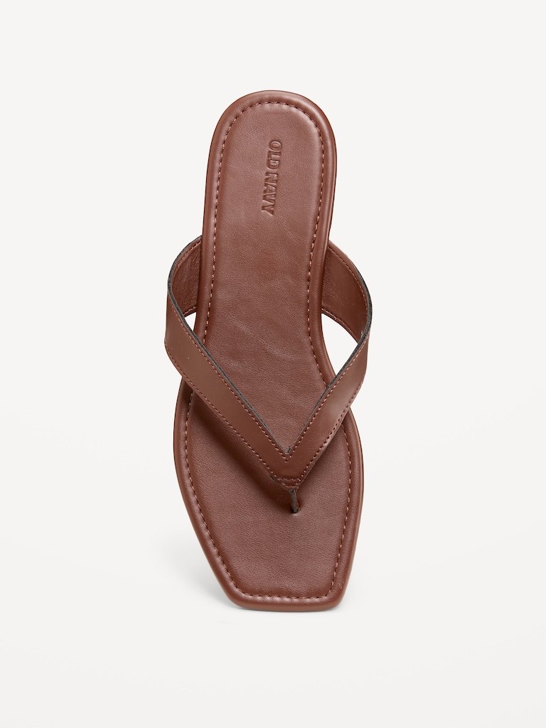 Faux-Leather Flip Flop for Women