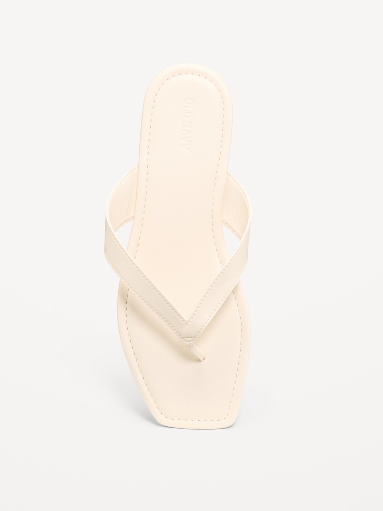 Faux-Leather Flip Flop for Women