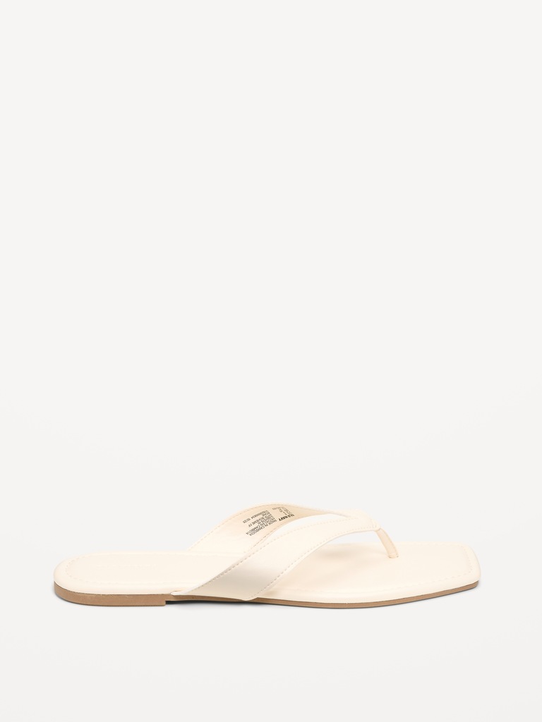 Faux-Leather Flip Flop for Women
