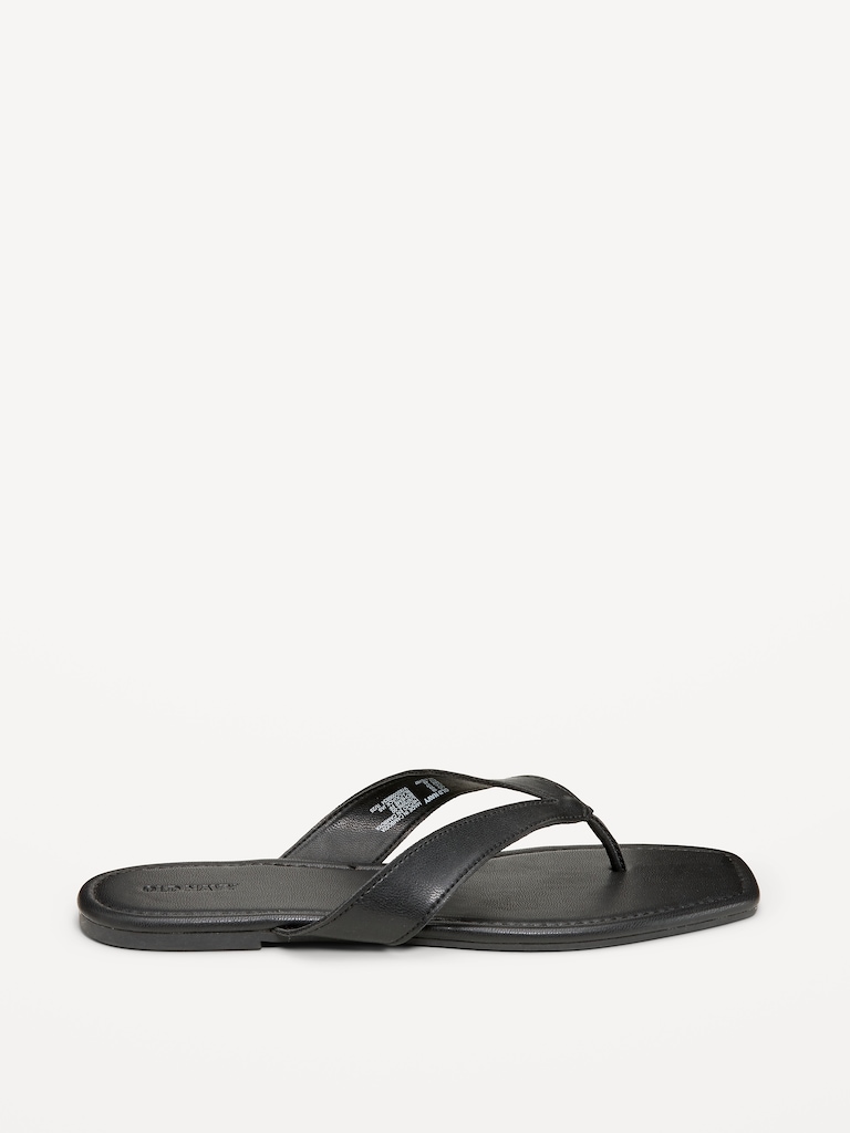 Faux-Leather Flip Flop for Women