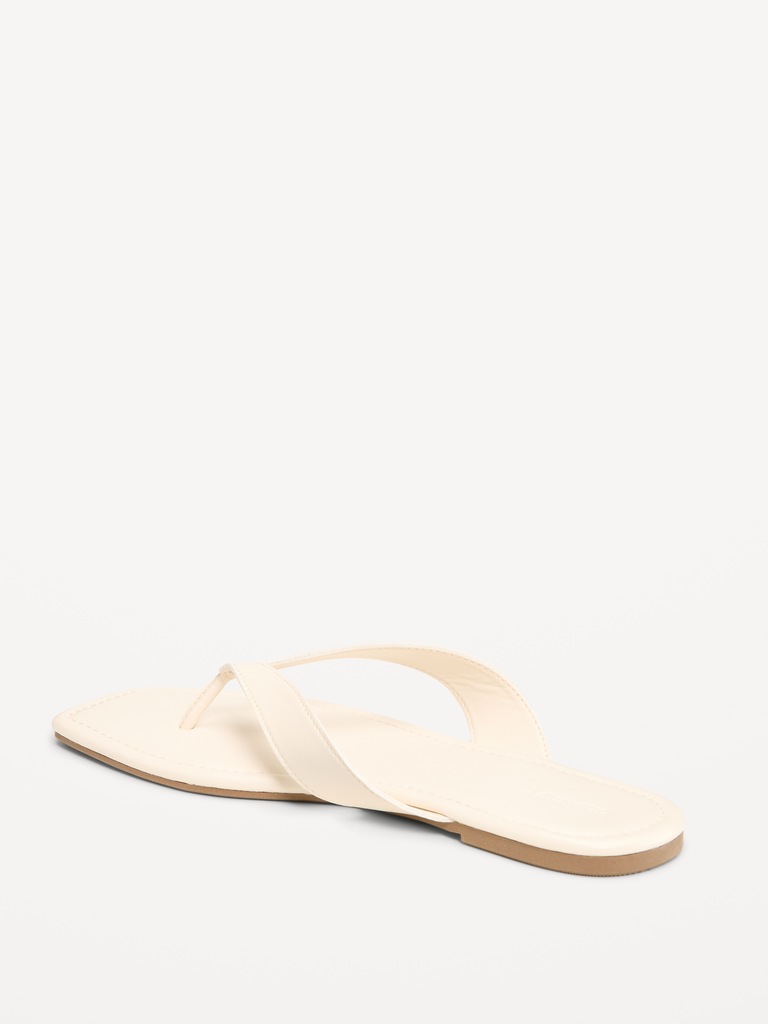 Faux-Leather Flip Flop for Women