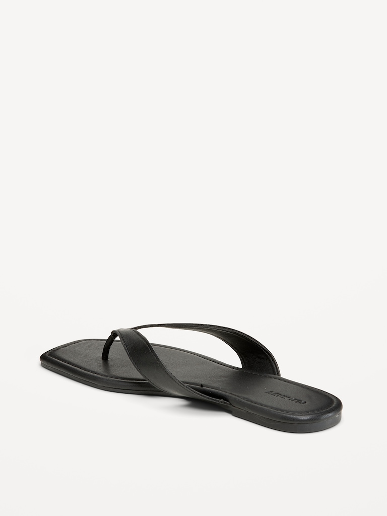 Faux-Leather Flip Flop for Women