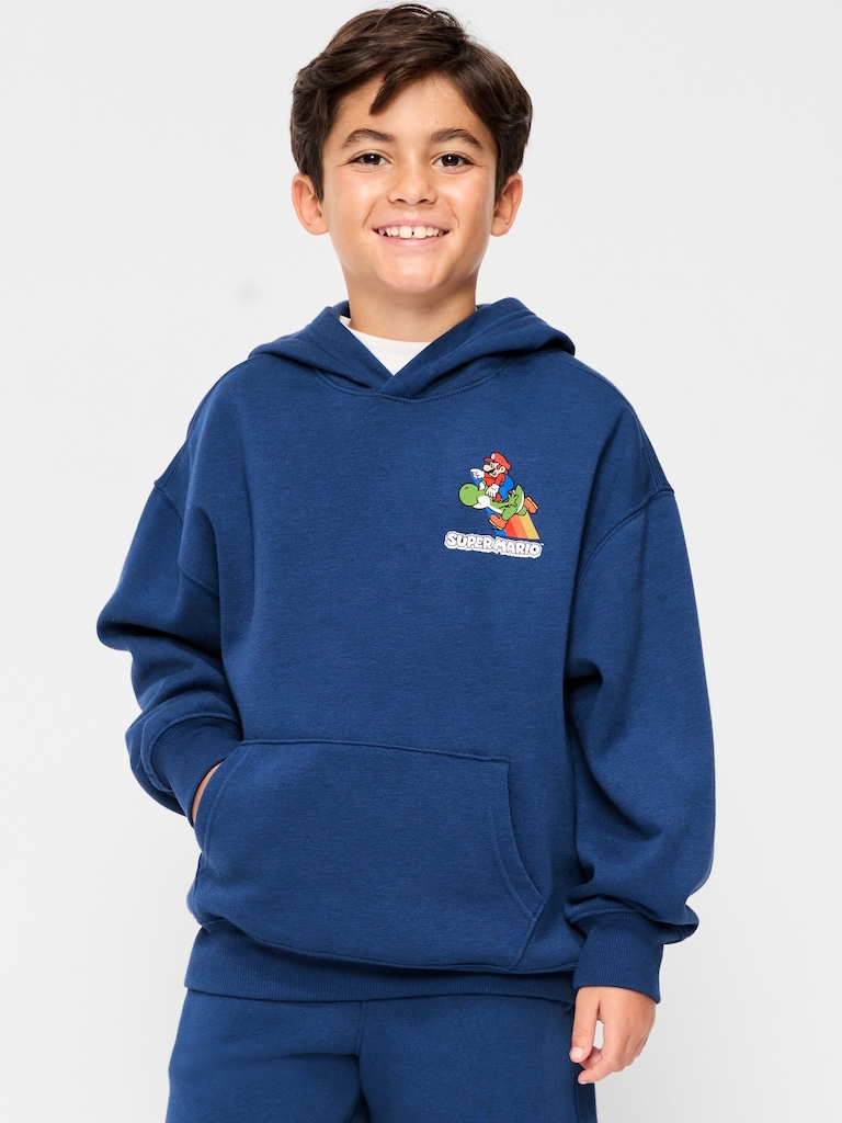 Super Mario™ Gender-Neutral Graphic Pullover Hoodie for Kids