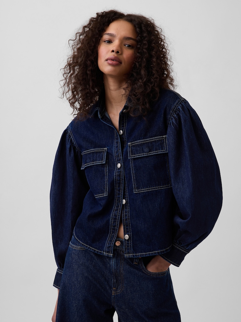 Gap × HFR Balloon-Sleeve Denim Shirt by LaTouché