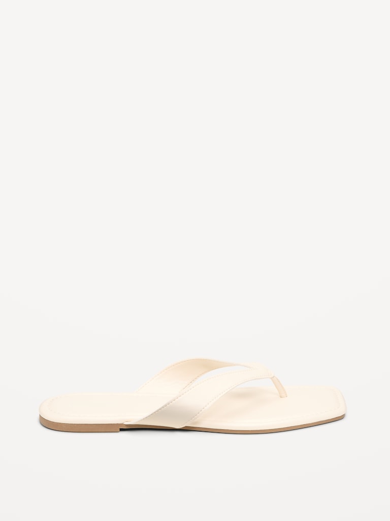 Square-Toe Flip-Flops for Women