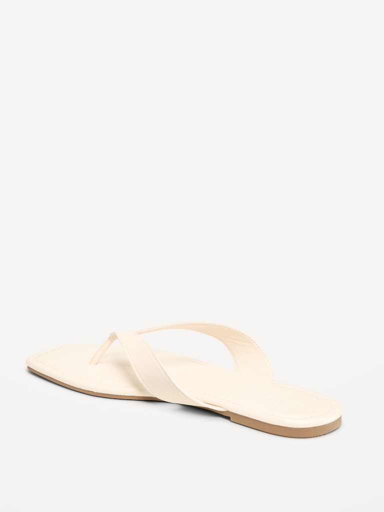 Square-Toe Flip-Flops for Women
