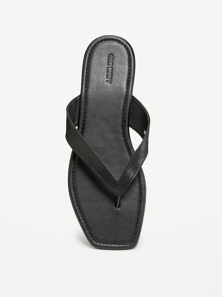 Square-Toe Flip-Flops for Women