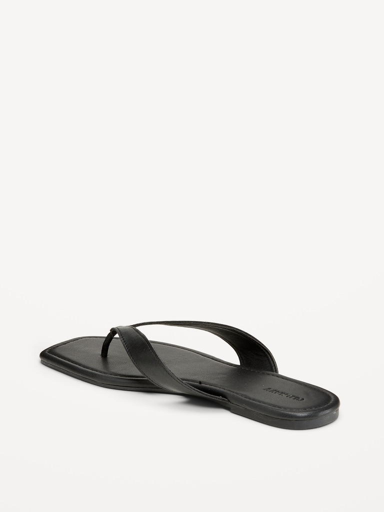 Square-Toe Flip-Flops for Women
