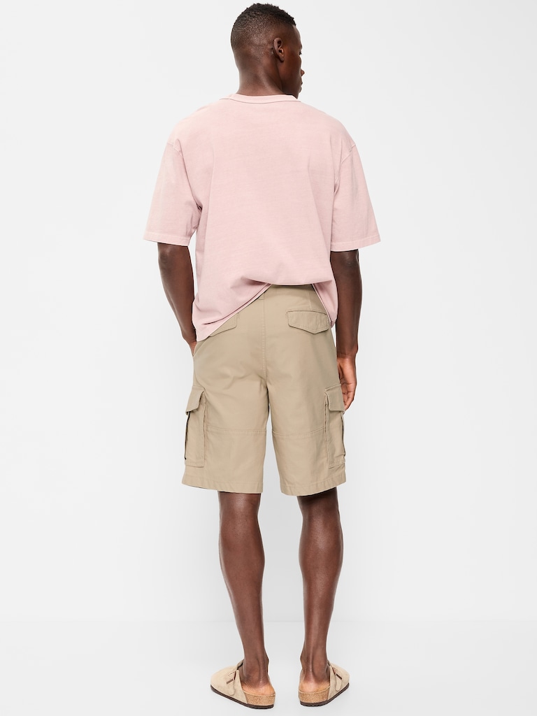 90's Loose Lived-In Cargo Shorts -- 10-inch inseam