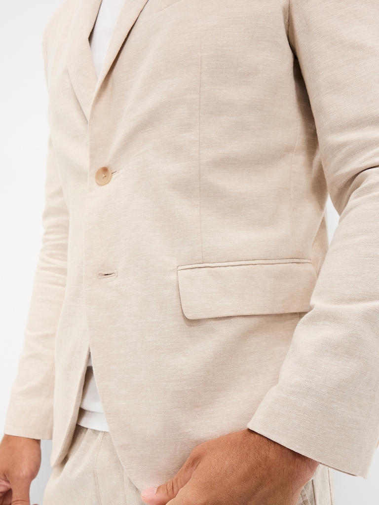 Relaxed Unlined Linen-Blend Blazer