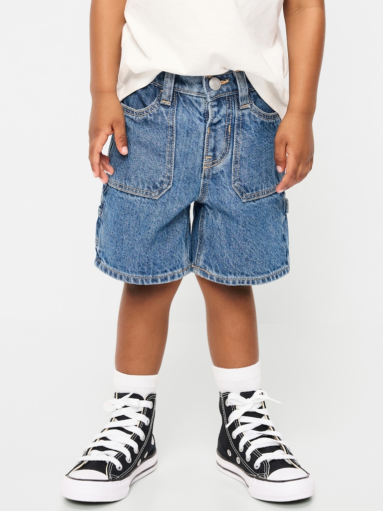 Baggy Carpenter Utility Jean Shorts for Toddler Boys
