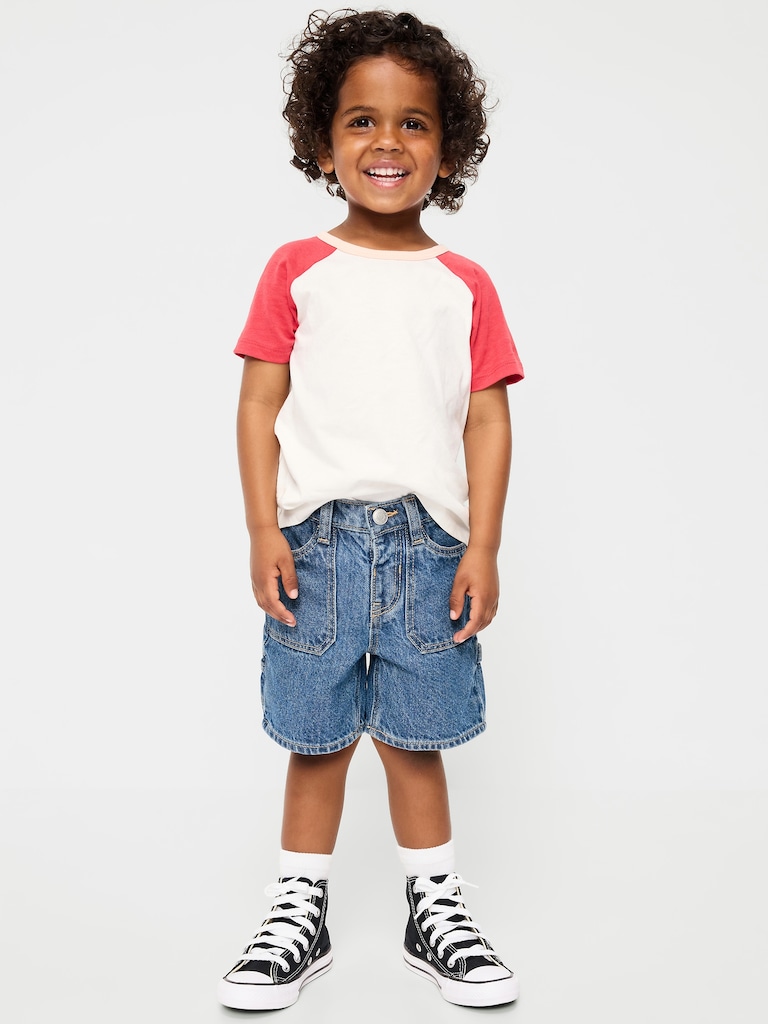Baggy Carpenter Utility Jean Shorts for Toddler Boys