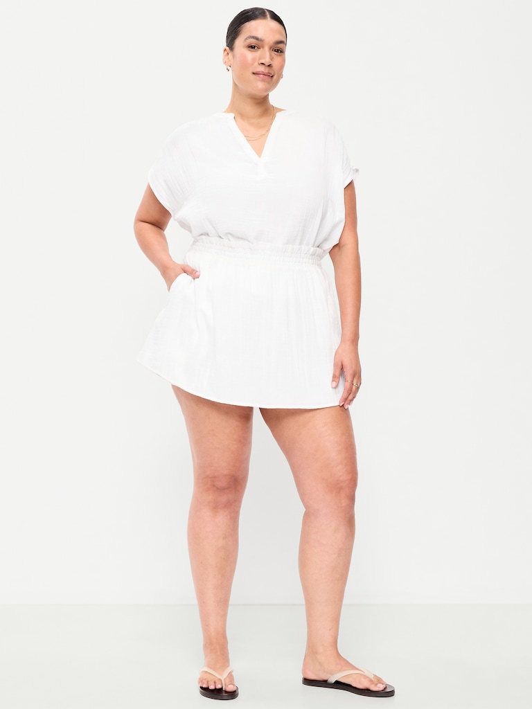 Ruffle Waist Mini Skort